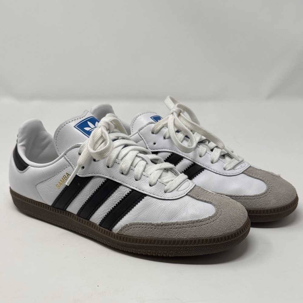 Adidas Samba White and Black Trainers
